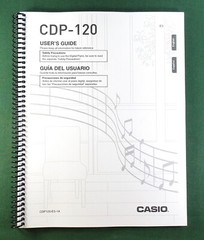 Casio CDP-120 Instruction Manual: 18 Pages Coil Bound & Clear Covers!