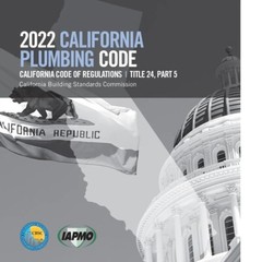 2022 California PLUMBING code -BOOK & BINDER