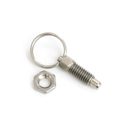 2 Pcs Spring Plunger with Pull Ring 1/4inch 20 Thread Size Non-Locking 0.31inch