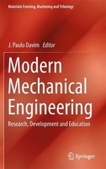Modern Mechanical Engineering : Research, Development and Education, Hardcove…