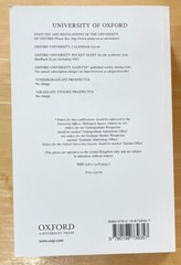 University of Oxford Examination Regulations 2015–LAST YEAR PRINTED