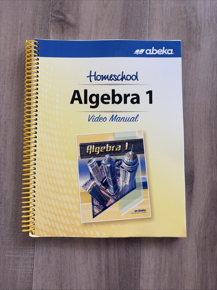 Abeka Algebra 1 Video Manual Homeschool Book. Free Shipping.