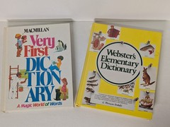 1983 Macmillan Very First Dictionary & 1986 Webster’s Elementary Dictionary
