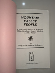 Mountain Valley People – Mary Arrington | Rockingham Co VA History | 2 Vol Set