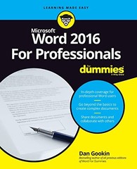 Word 2016 For Professionals For Dummies (For Dummies (Computers)) – paperbac…