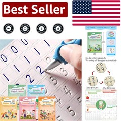 Ambidextrous & Refillable Magic Ink Handwriting Workbooks for Young Learners