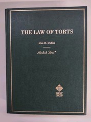 Law of Torts (American Casebooks) 2001 Hc West Group Don B. Dobbs