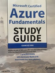 Microsoft Certified Azure Fundamentals Study Guide : Exam AZ-900 by Jim Boyce