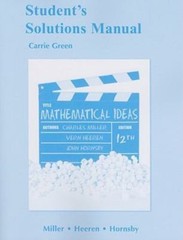Student Solutions Manual for Mathema- paperback, Charles D Miller, 9780321693846