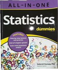 Statistics All-In-One for Dummies by Deborah J. Rumsey (2022, Trade Paperback)