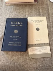 1952 AISC Steel Construction Manual 5th Ed 13th Ptg Blue Hardcover Textbook