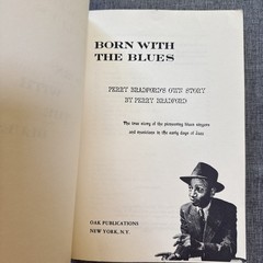 Perry Bradford Born With The Blues Oak Pub 1965 First Print Music Jazz Songs