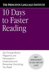 10 Days to Faster Reading – Paperback By The Princeton Language Institute – GOOD