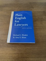 Plain English for Lawyers – Paperback By Richard C. Wydick – VERY GOOD
