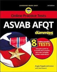 ASVAB AFQT For Dummies: – Paperback, by Papple Johnston Angie; – Very Good c