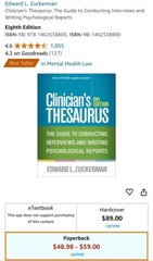 Clinician’s Thesaurus : The Guide to Conducting Interviews and Writing…