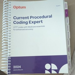 Current Procedural Coding Expert CPT Codes w/ Medicare 2024 OPTUM NEW – TABBED