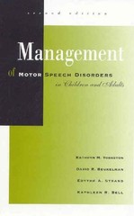 Management of Motor Speech Disorders in Children and Adults Hardback Book The