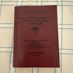 Medical Management of Chemical Casualties US Army Medical Research Institute