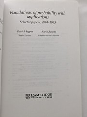 Foundations of Probability with Applications Papers 1974-1995 Suppes Zanotti