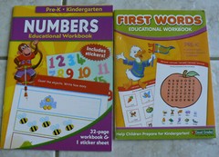 NUMBERS,FIRST WORDS Educational Workbook Pre-K NEW w/Stickers,Clever Factory