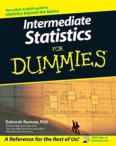 INTERMEDIATE STATISTICS FOR DUMMIES By Deborah J. Rumsey **Mint Condition**