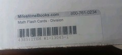 Rod & Staff Division Study Time Arithmetic Flashcards From Milestone Books