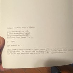 The LSAT Trainer 2nd Edition by Mike Kim Self-Study Law Exam Preparation Book