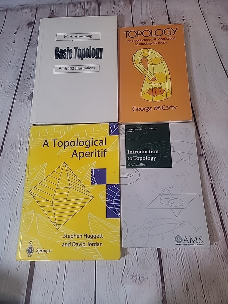 A TOPOLOGICAL APERITIF, Stephen Huggett – 4 Book Assorted Bundle Lot Topology