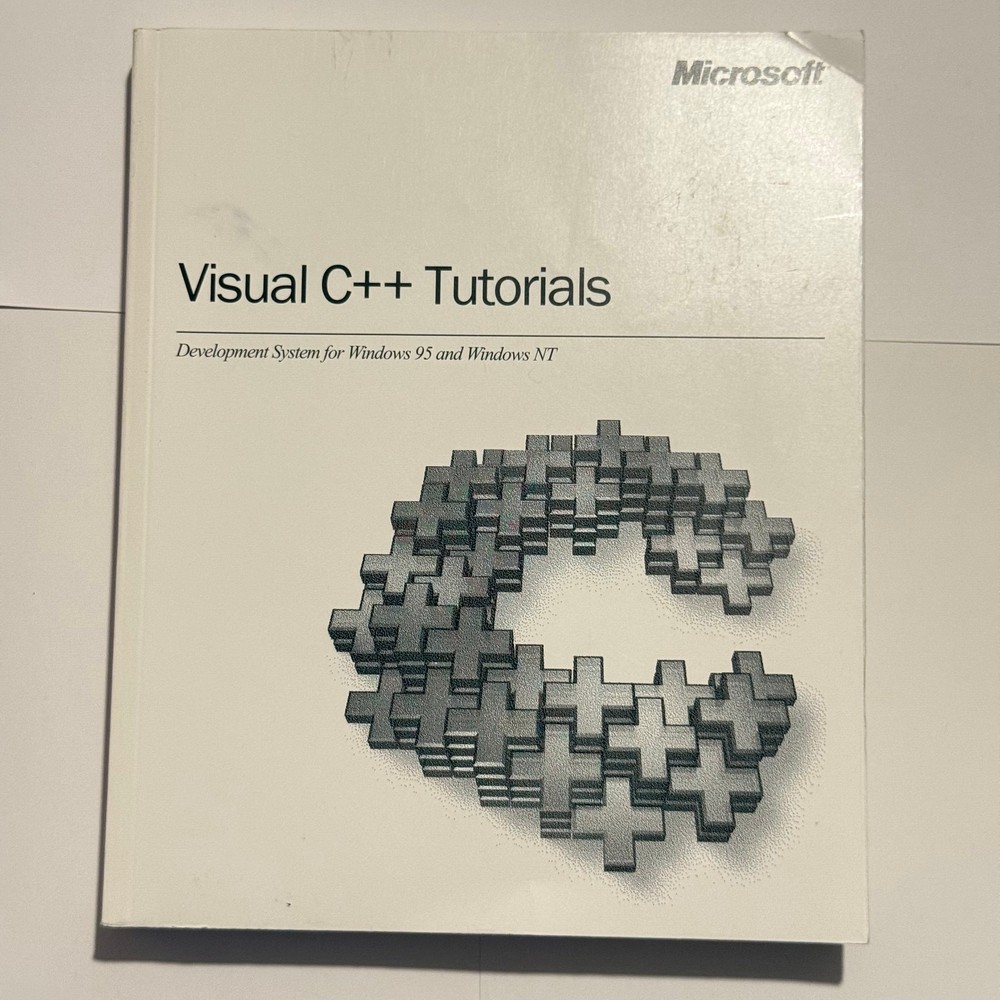 Vtg Microsoft Visual C++ Tutorials 1995 Development System for Windows 95 & NT