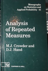 Analysis of Repeated Measures by David J. Hand; Martin J. Crowder