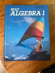 Holt Algebra 1, Student’s Edition Paperback by Eugene Douglas Nichols (Author)