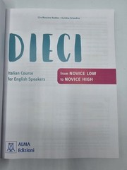 DIECI+ Novice Low to Novice High Italian Course for English Speakers