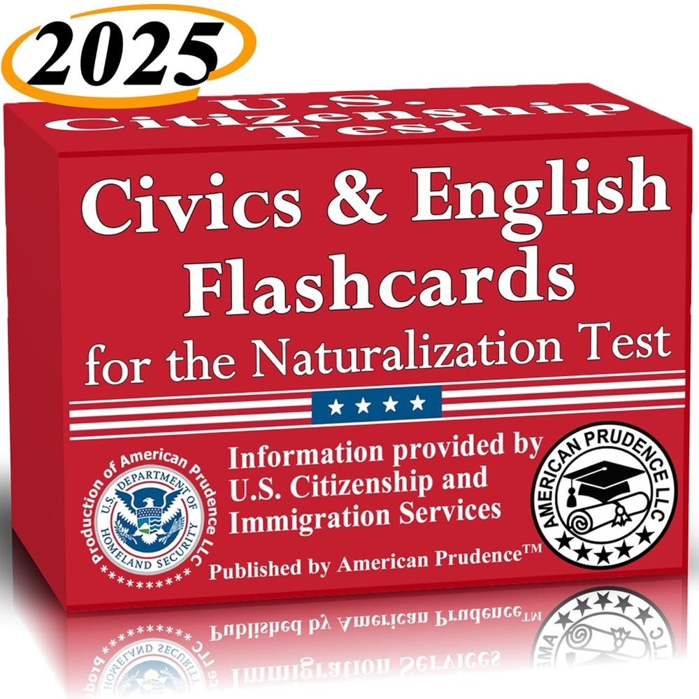 US Citizenship Flash Cards 2025 to study for the Naturalization test…
