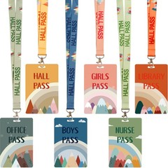WorldBazaar Hall Passes Lanyards School Passes for Classrooms Set of 6 Lanyar…