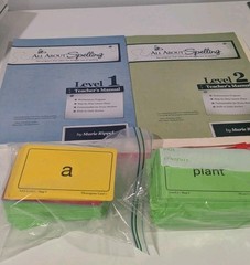 All About Spelling Level 1 & 2 Teacher Books With Cards Homeschool