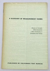 Vintage 1959 Glossary of Measurement Terms – California Test Bureau 6″ x 9″