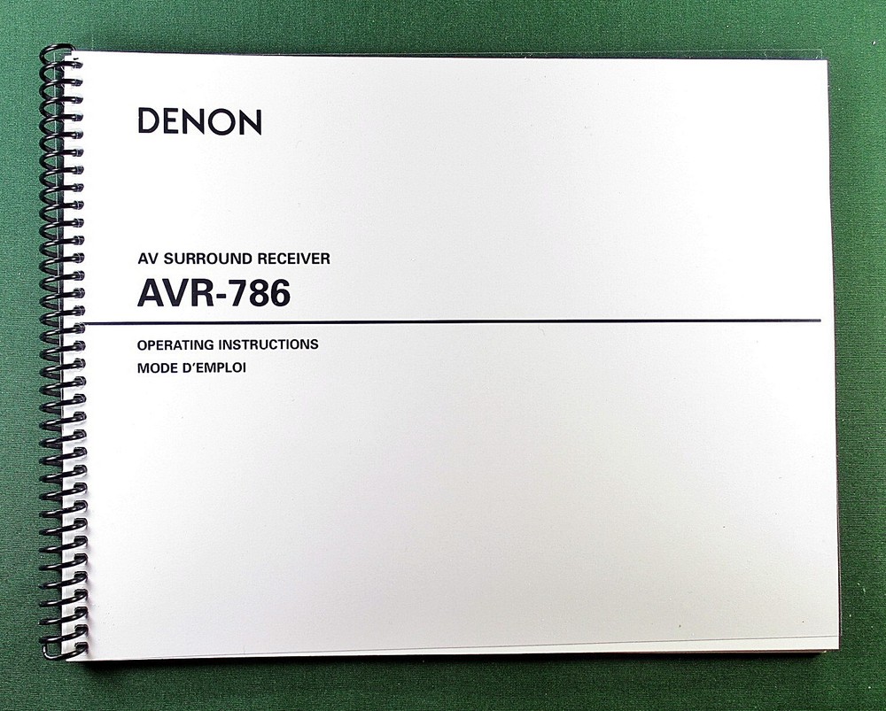 Denon AVR-786 Instruction Manual: 68 Pages & Protective Covers!