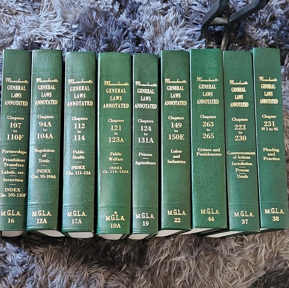 West Group M.G.L.A. Annotated Hardcover Set Vol 12A 16-19 2000