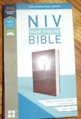 New NIV Value Thinline Bible Comfort Print Burgundy Leathersoft Bible