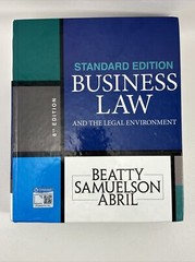 Business Law and the Legal Environment, Standard Edition 8th Edition 8e CENGAGE