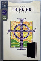 NRSV Thinline Reference Bible Black Bonded Leather Comfort Print Scarce