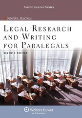 Legal Research and Writing for Paralegals (Aspen College)