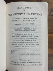 Handbook Of Chemistry And Physics 36th Edition, 1954-1955, Charles D. Hodgman,