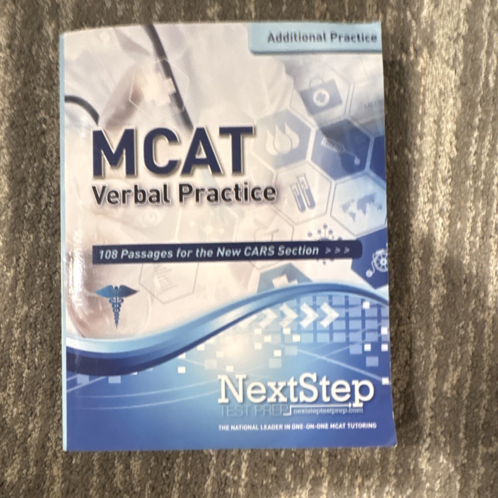 NextStep Test Prep MCAT Verbal Practice 108 Passages New CARS Section Book