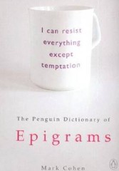 The Penguin Dictionary of Epigrams (Penguin Reference Books) – Paperback – GOOD