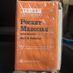 Pocket Notebook Pocket Medicine Marc S. Sabatine Ring Bound Sixth Edition NEW
