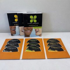 Living Language French Platinum Set 3 Books 9 CDs Essential Intermediate Advance