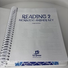 BJU Reading 2 Teacher’s Edition Part 1 & Worktext Answer Key 3rd Ed.