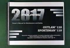 2017 Polaris Sportsman 110 ATV Owner’s Manual: 193 Pages & Protective Covers!